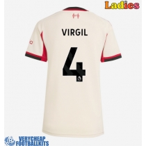 Liverpool Virgil van Dijk #4 Replica Away Shirt Ladies 2025-26 Short Sleeve
